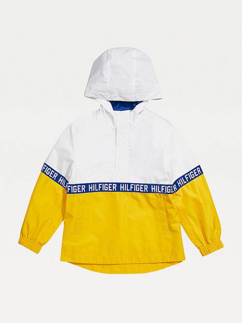 Yellow Tommy Hilfiger Adaptive Hooded Colour-Blocked Boys' Jackets | TH452ZMN