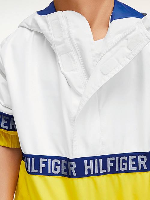 Yellow Tommy Hilfiger Adaptive Hooded Colour-Blocked Boys\' Jackets | TH452ZMN