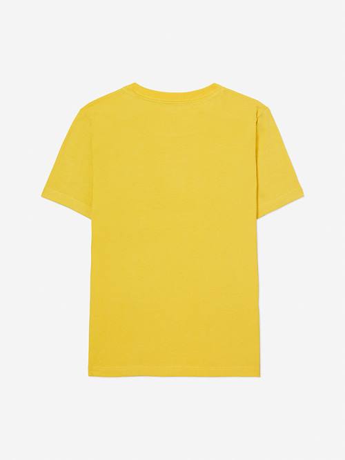 Yellow Tommy Hilfiger Adaptive Pure Cotton Logo Boys' T Shirts | TH350SVR