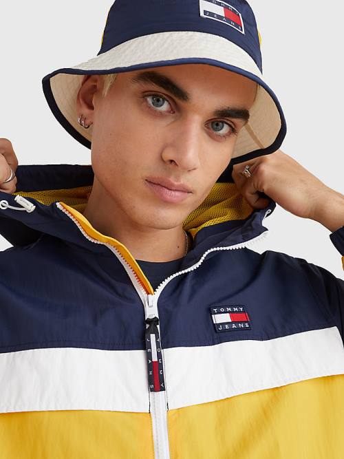 Yellow Tommy Hilfiger Badge Chicago Windbreaker Men's Jackets | TH651WRK