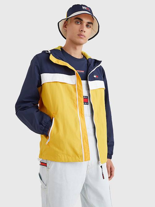 Yellow Tommy Hilfiger Badge Chicago Windbreaker Men\'s Jackets | TH651WRK