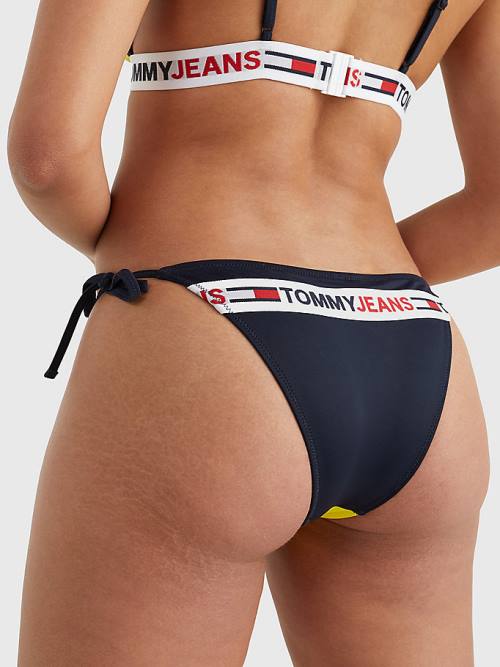 Yellow Tommy Hilfiger Cheeky Side Tie Bikini Bottoms Women's Swimwear | TH694JMV