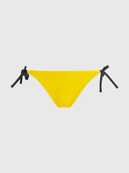 Yellow Tommy Hilfiger Cheeky Side Tie Bikini Bottoms Women's Swimwear | TH694JMV