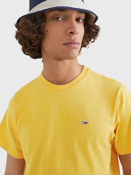 Yellow Tommy Hilfiger Classics Organic Cotton Men's T Shirts | TH681OTI