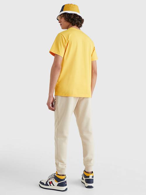 Yellow Tommy Hilfiger Classics Organic Cotton Men's T Shirts | TH681OTI