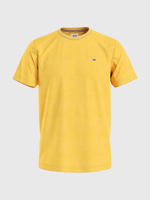 Yellow Tommy Hilfiger Classics Organic Cotton Men's T Shirts | TH681OTI