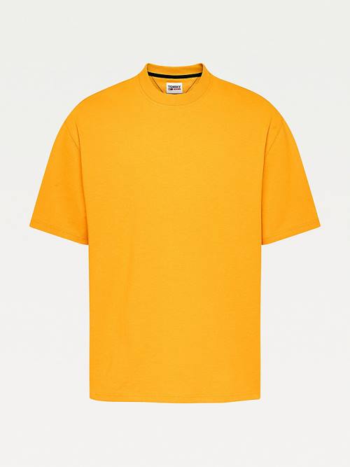 Yellow Tommy Hilfiger Crew Neck Men's T Shirts | TH027HDK