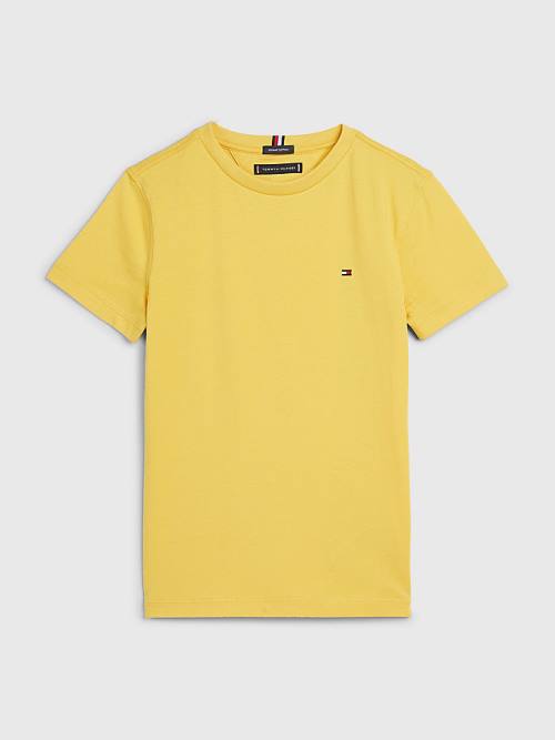 Yellow Tommy Hilfiger Essential Organic Cotton Boys\' T Shirts | TH013JUQ