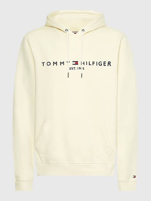 Yellow Tommy Hilfiger Logo Men's Hoodie | TH280EDN