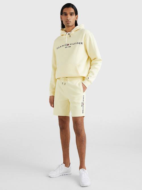 Yellow Tommy Hilfiger Logo Sweat Men's Shorts | TH980OBT