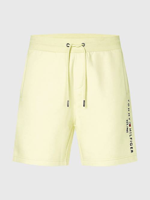 Yellow Tommy Hilfiger Logo Sweat Men's Shorts | TH980OBT