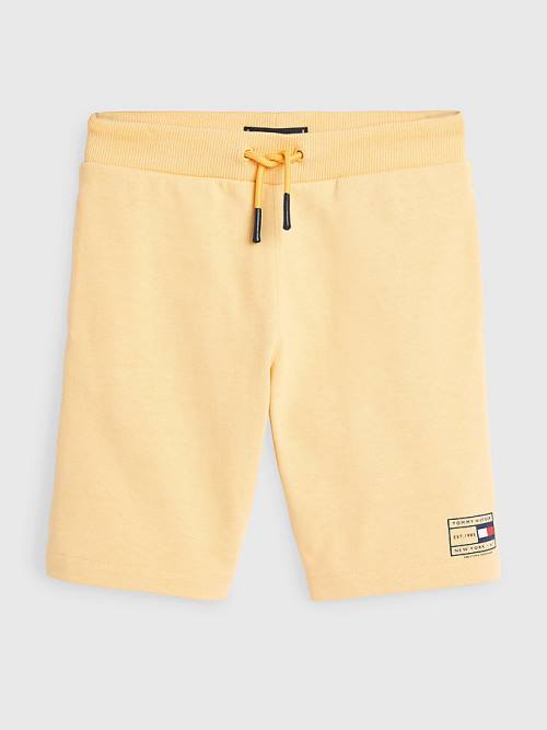 Yellow Tommy Hilfiger Natural Earth Dye Sweat Shorts Boys\' Pants | TH738JLY