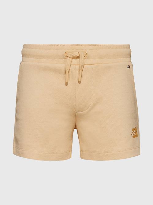 Yellow Tommy Hilfiger Organic Cotton Sweat Girls\' Shorts | TH380KGR