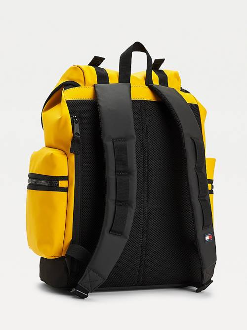 Yellow Tommy Hilfiger Tommy Badge Double Clip Backpack Men's Bags | TH304XGC