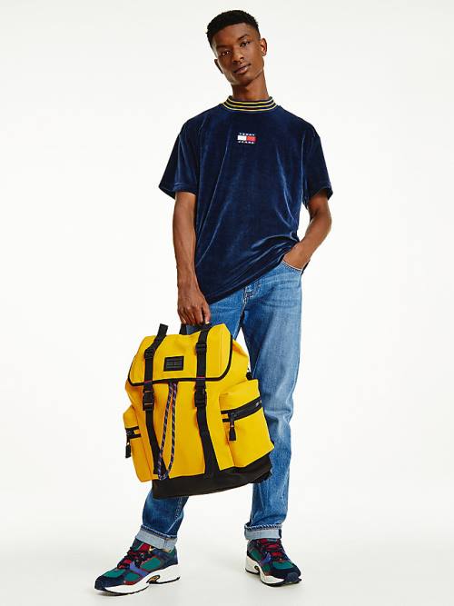 Yellow Tommy Hilfiger Tommy Badge Double Clip Backpack Men's Bags | TH304XGC