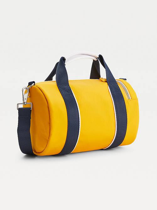 Yellow Tommy Hilfiger Tommy Badge Recycled Nylon Barrel Women's Bags | TH392YAH