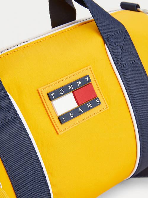 Yellow Tommy Hilfiger Tommy Badge Recycled Nylon Barrel Women's Bags | TH392YAH