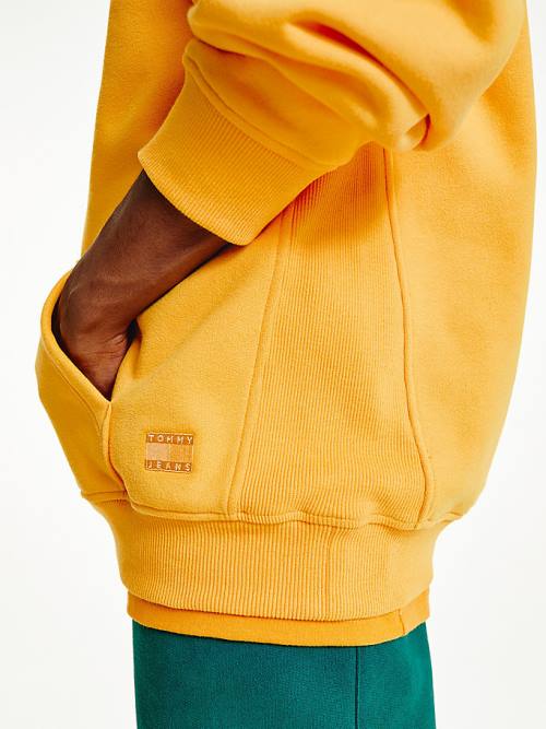 Yellow Tommy Hilfiger Tonal Logo Men's Hoodie | TH093PSH