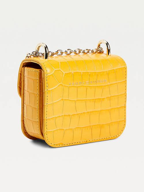 Yellow Tommy Hilfiger Turn Lock Micro Women's Bags | TH847RGP