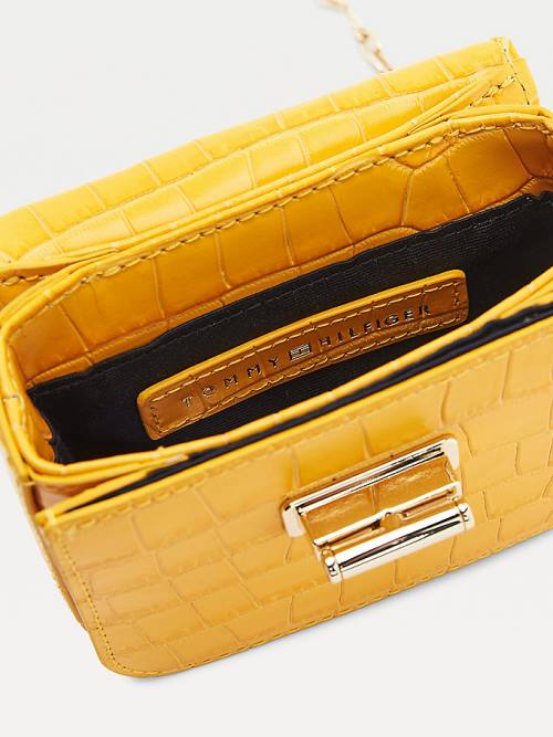 Yellow Tommy Hilfiger Turn Lock Micro Women's Bags | TH847RGP