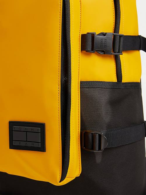 Yellow Tommy Hilfiger Urban Tommy Badge Backpack Men's Bags | TH825OGD