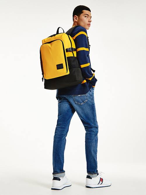 Yellow Tommy Hilfiger Urban Tommy Badge Backpack Men's Bags | TH825OGD